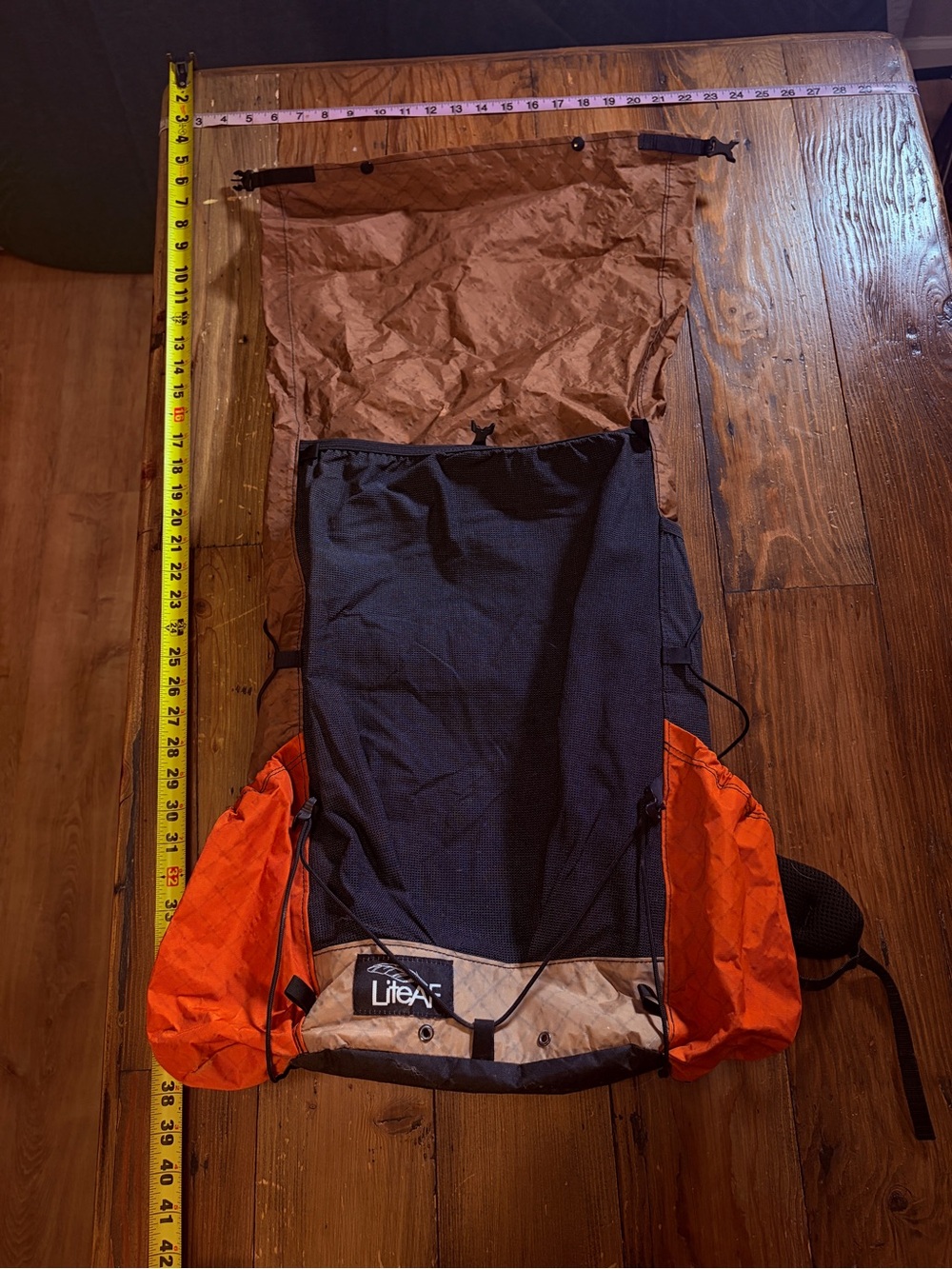 LiteAF custom made ultralight backpacking backpack thru hiking camping like new
